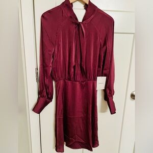 NWT Bohme Silk Tie Dress Small Purple